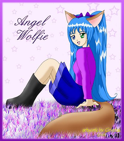 Angel Wolfie Copyright Crystal aka Greeny
